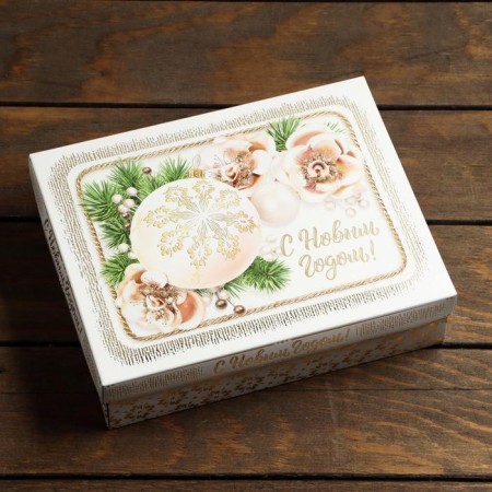 Gift box "New Year's gold", 23.5 x 6.5 x 18.7 cm-1