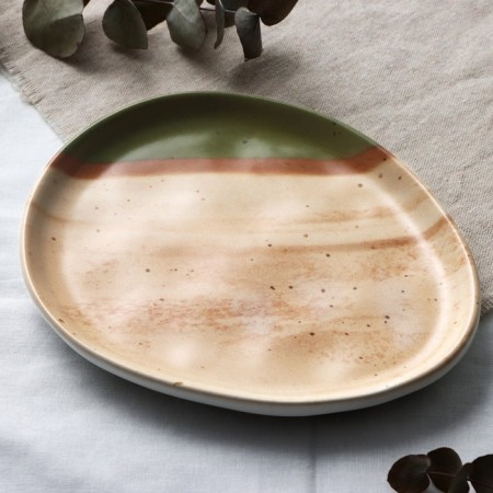 Ceramic plate "Self -Ceater", 18 x 14.4 cm, beige color-3