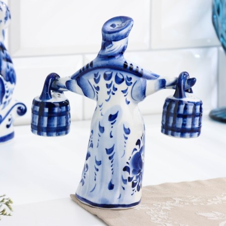 Set for spices "Lady with a rocker", 5 × 13 × 20 cm, gzhel-1