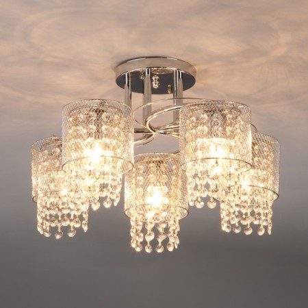 Bonnie 5x60W E27 chandelier chrome