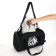 Sports bag with lightning, long belt, black color