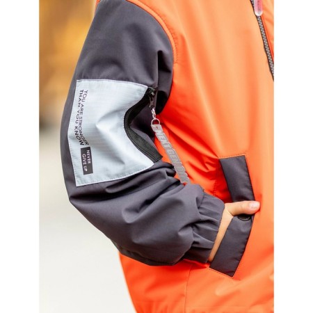 Bombber jacket for the boy PlayTode, height 92 cm, color is bright orange-7