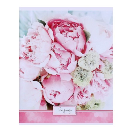 Notebook of 48 sheets in the “Bright flowers” ​​cage, cover coated cardboard, uf-lak, offset block, mix-4