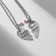 Kulons "Demetrons" The heart of best friends, color black silver, 45 cm