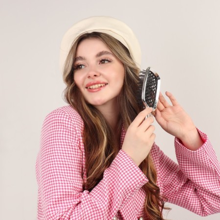 The comb massage, wide, ventilated, with galvanic coating, 8.5 × 20.5 cm, PVC box, color mix-10