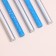 Set of candles for the Cake "Spark", 12 pcs, 8 cm, blue and silver metallic