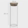 Glass Bank for bulk products with a bamboo cover "Eco", 300 ml, 5.5 × 15.5 cm