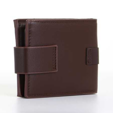 Male purse on a magnet, brown color-2