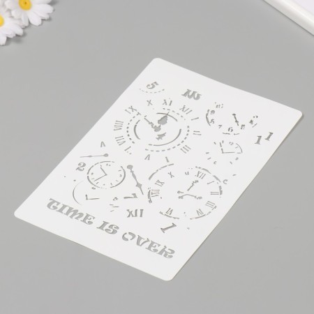 Plastic stencil "Clock" 16x24 cm-1