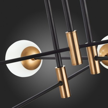 Ceiling Ceiling ST LUCE. SL1203.402.06. Limano. 6x40 watts, E27, 98.5x98.5x33.7 cm, bronze color, black-7