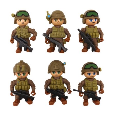 FUNKY TOYS figure "Special Forces", in brown form, 8 cm, mix-10