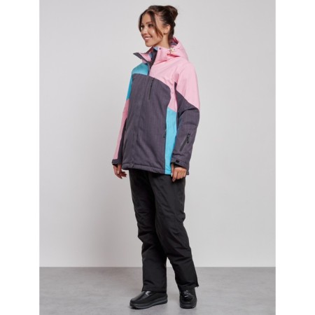 Ski costume female winter, size 54, pink color-1