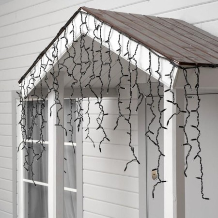 Garland "fringe" 3 x 0.9 m, IP65, UMS, dark rubber thread, 232 LED, white glow, 220 V-1