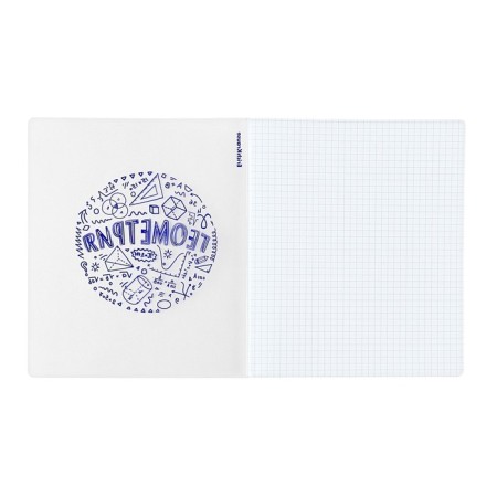 Subject notebook, 48 sheets, cage, geometry Erichkrause "Chaos", plastic cover silk-screen cover, block offset 100%, information block-3