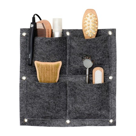 Organizer QWERTY for storage, made of felt, square, 4 pockets, 1 l, color gray color-2