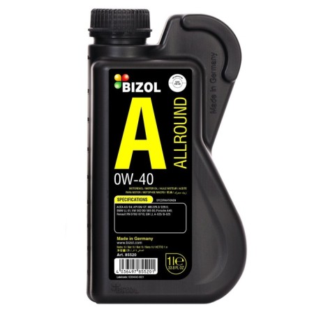 Motor oil Bizol Allround 0W-40 SN A3/B4, synthetic, 1 liter
