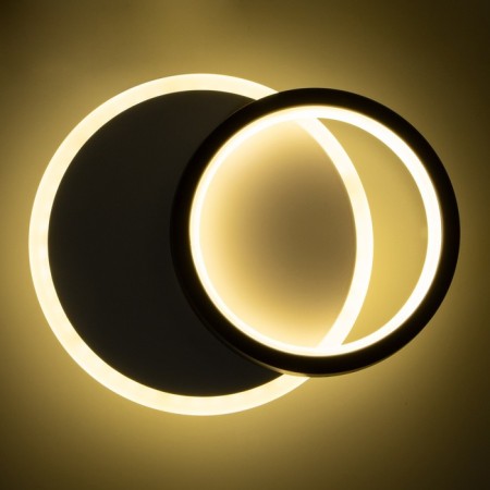 Sconces "circles" LED 42W white-black D.20cm-2