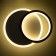 Sconces "circles" LED 42W white-black D.20cm