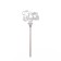 Topper for a cake wooden "Happy birthday", silver color