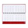 Planning dated 2025, Attomex. Arkona, 64 sheets, a solid cover of boumvinyl with foam rubber, block 70 g/m2, red, 294 x 142mm