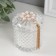 Casket Glass "Pearl Romb" with a brush 6.6x6.5x7.8 cm