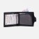 Male purse on a magnet, department for bills, for coins, for cards, black color