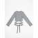 TOP for a girl with long sleeves on Generation ties, height 140 cm, color gray