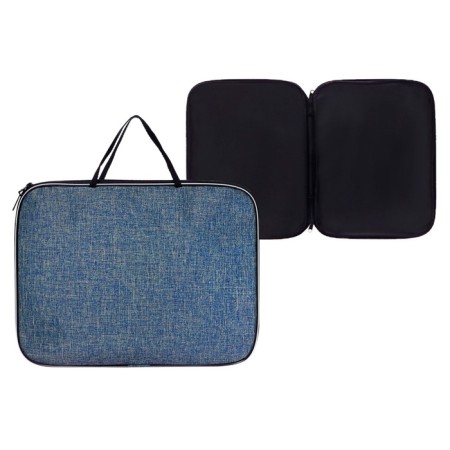 Folder with handles Textile A4, Calligrata "Office", for papers, for office, nylon 600D, gray, PM/1, 350 x 270 x 20 mm
