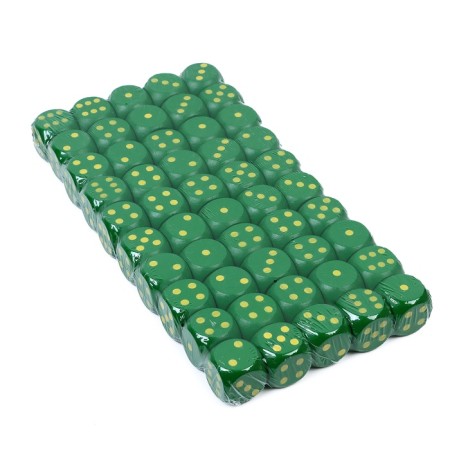 Playing bones, 2.5 × 2.5 cm, set 50 pcs, green-1