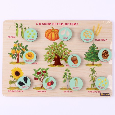Training board with Velcro "What branch of the baby"-5