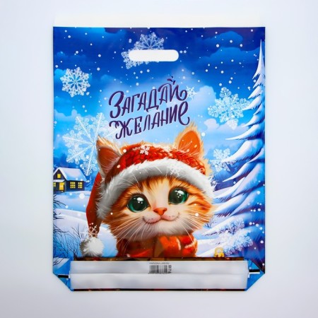 New Year. The package "Drive the desire", plastic with a cut pen, 38x47 cm.-1