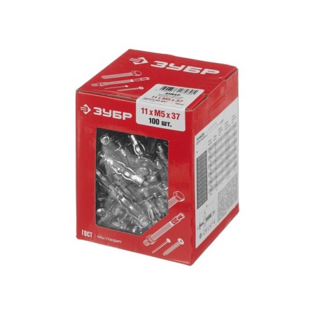 Anker "Zubble", type of molly, for hollow materials, galvanized, M5, 11x37 mm, 100 pcs-2