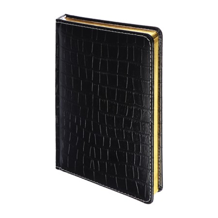 Dated diary 2025 b6 168 sheets, Devente. Wild, a hard cover to leatzers with foam rubber, perforation, liesse, block 70, black-1