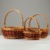 A set of wicker baskets, 39x32x13/36 cm, 34x26x11/31 cm, 28x20x10/25 cm, 3 pcs, willow