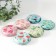 Casket Metal round "Fruits and vegetables" Packing 12 pcs 1.8x7x7 cm