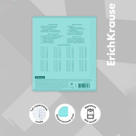Notebook 12 sheet in the Erichkrause Coverpro Neon Classica, a plastic cover, an offset unit, whiteness is 100%, mint-3