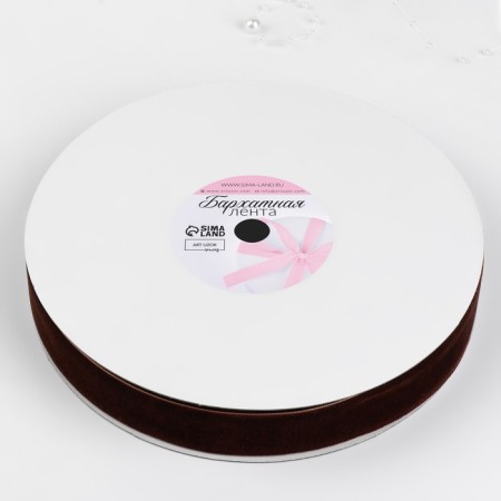 Velvet tape, 25 mm, 18 ± 1 m, brown color No. 119-3