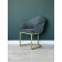 SHELL chair, 56 × 63 × 83 cm, blue color, gold frame
