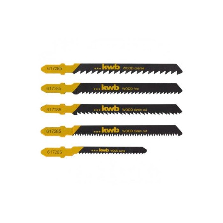 A set of saws for a knob on the wood of KWB, 5 objects, straight/curly cutter