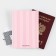 Passport cover, pink strip, PVC, full -color printing