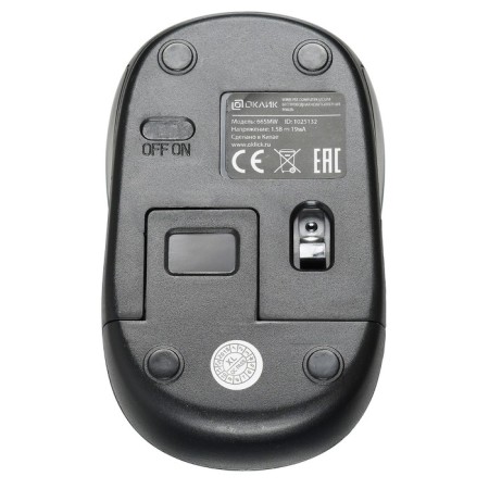 Mouse call 665MW Black/Blue Optical (1600DPI) Wireless USB for laptop (3but)-7