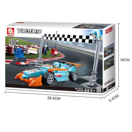 Constructor Racing machine "Bolid" Sluban Autogan, 210 parts, 6+-3