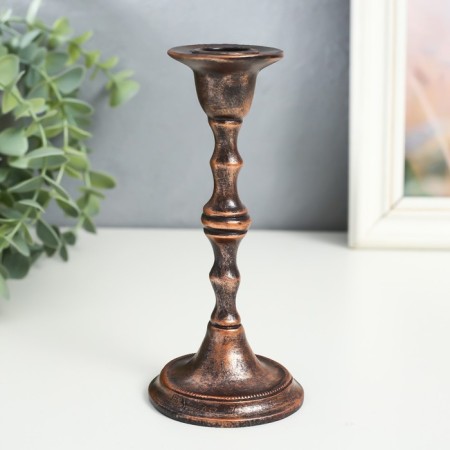 Polystone candlestick for 1 Callistan Candle Brown 15.5x7x7 cm-1