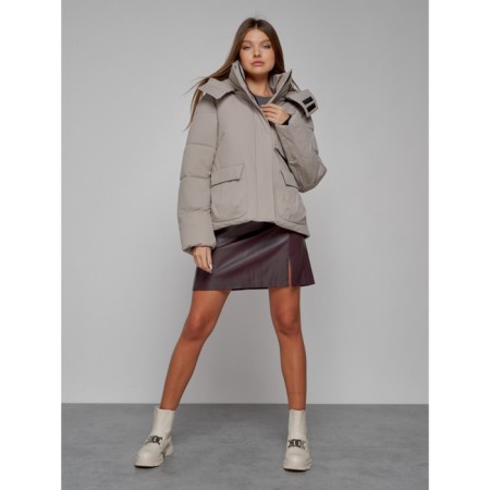 Winter jacket, size 42, light brown color-4