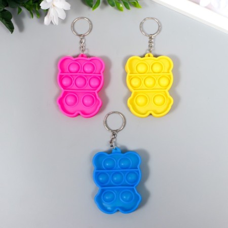 Trick Rubber Antistress (endless pimpa) "Bear" mix 8.3x5.8x1.3 cm