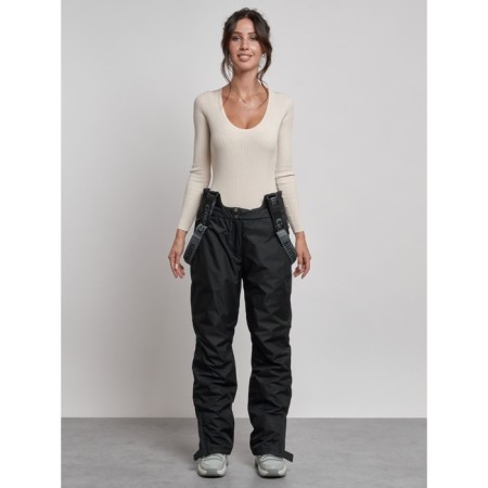 Semi -combinezone ski insulated female winter, size 44, black color-3