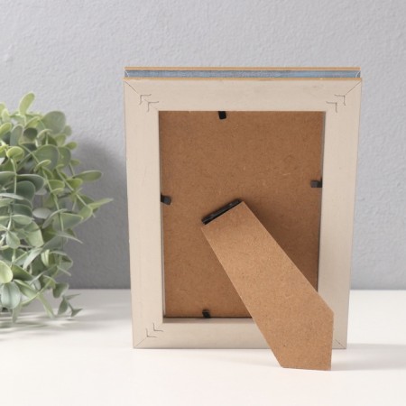 Photo frame plastic 10x15 cm "Gabriel" blue with a gold strip 2.2x14x19 cm-3
