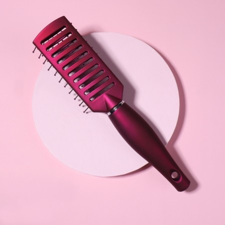 The comb is massage, ventilated, rubberized pen, 4.3 × 23.2 cm, purple color-2
