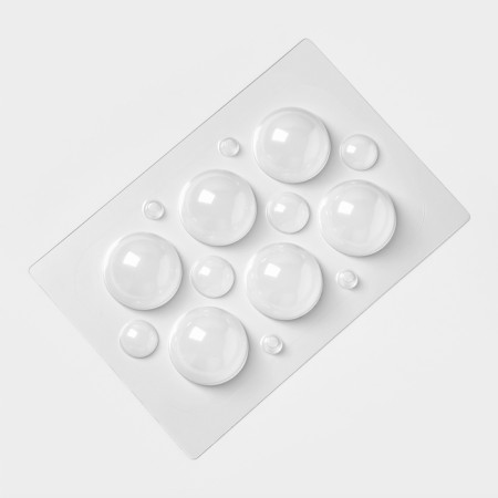 Form for chocolate and sweets plastic "spheres", 6 cm, color transparent color-1