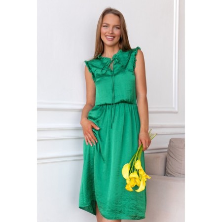 Women's dress, size 42, green color 5633-1